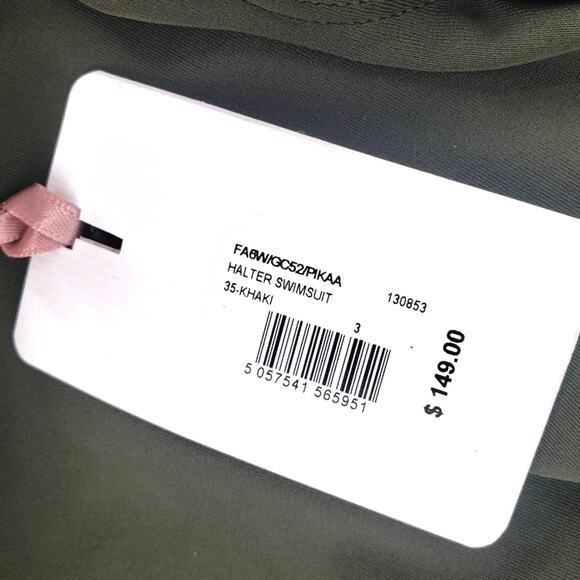 NEW Ted Baker Pikaa Halter Swimsuit in Khaki Ted size 3 = US Size 8 - Picture 6 of 8